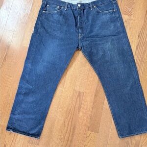 Levi’s 501 Jeans Men’s 44x30 Dark Wash Button Fly Straight Leg Classic Denim